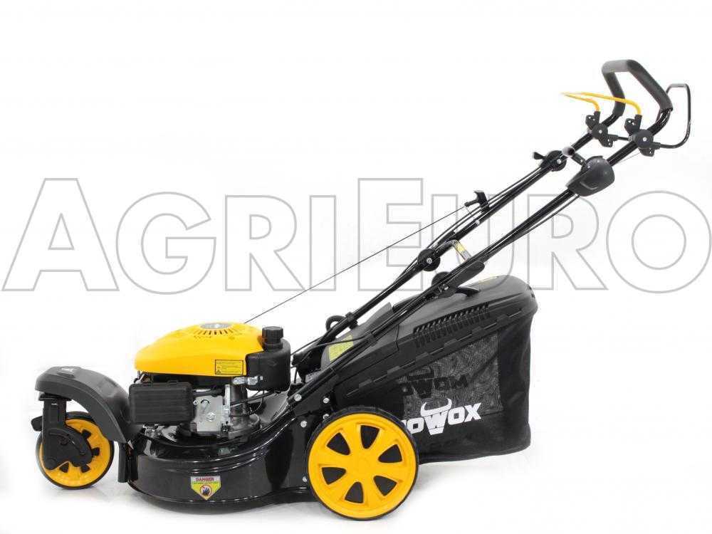Benzinrasenmäher Mowox PM 4645 S Trike, vorderes Drehrad und Radantrieb – Bild 2