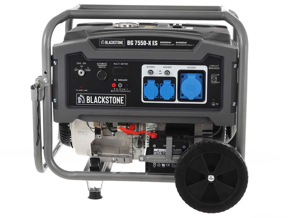 Blackstone BG 7550-X ES - Benzin-Stromerzeuger mit Rädern und AVR-Regelung 5.4 kW - Dauerleistung 5 kW - 230V – Bild 4