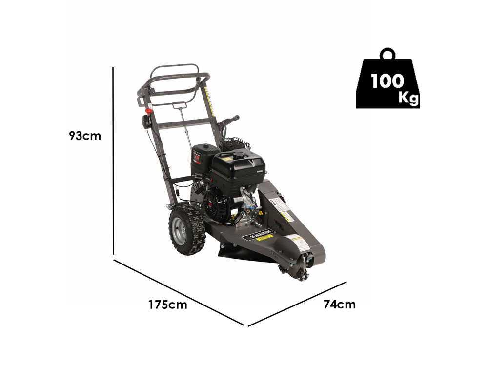 BlackStone SG 420 B&S - Baumstumpffräse - Motor B&S XR2100 420 ccm - Schneidegerät mit 8 Wolframkarbidhämmern