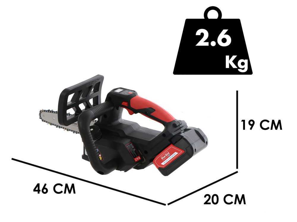 Blue Bird THCS 22-07 - Akku-Kettensäge - 2 x 21V - 5Ah - Schwert 20cm