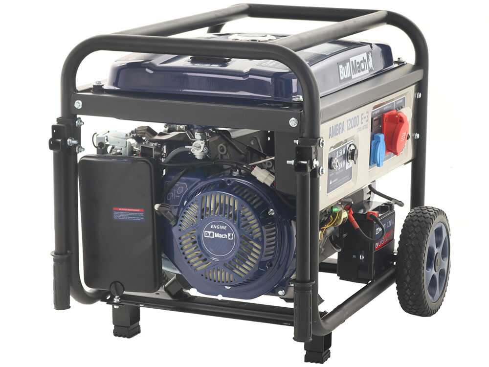 BullMach AMBRA 12000 E-3 - Benzin-Stromerzeuger mit Rädern 8.5 kW - Dauerleistung 7.8 kW - 400V + ATS – Bild 3