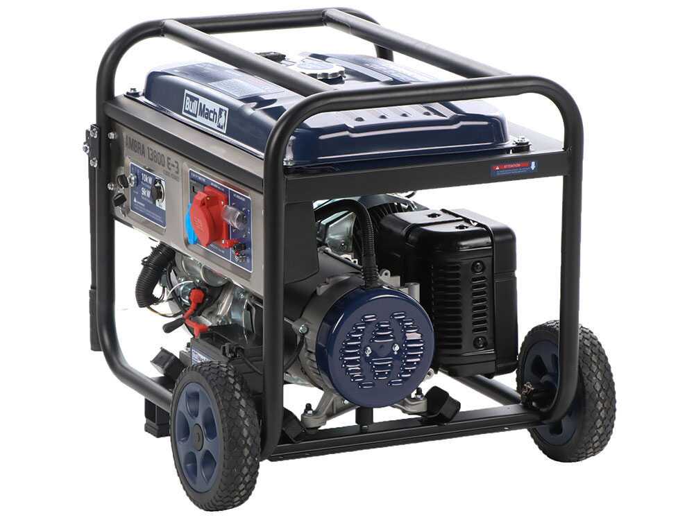 BullMach AMBRA 13800 E-3 - Benzin-Stromerzeuger auf Rädern mit AVR Max. Leistung 10 kW - 9 kW PRP - 400V + ATS – Bild 4
