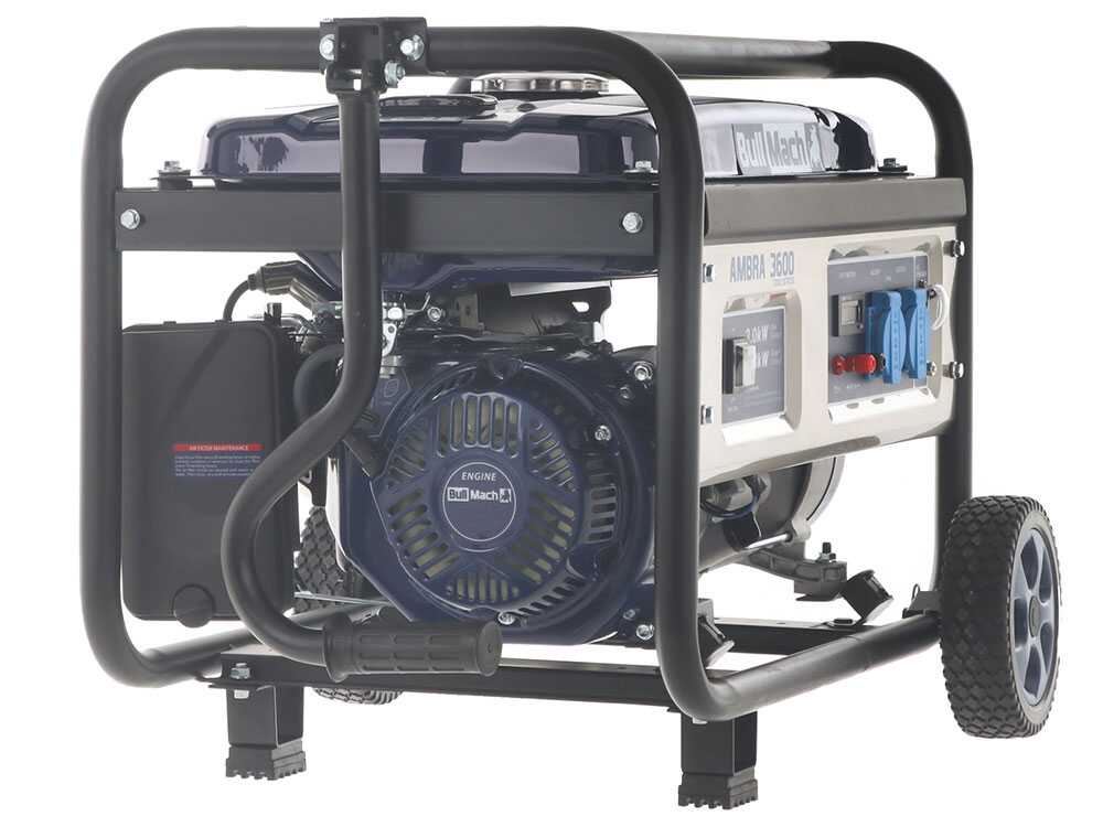 BullMach AMBRA 3600 - Benzin-Stromerzeuger mit Rädern und AVR-Regelung 3 kW - Dauerleistung 2.8 kW - 230V – Bild 4