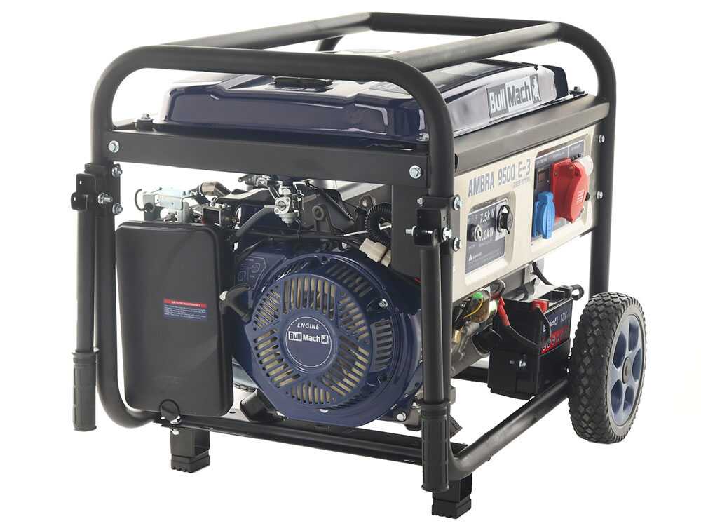 BullMach AMBRA 9500 E-3 - Benzin-Stromerzeuger auf Rädern mit AVR-System 7.5 kW - Dauerleistung 7 kW - 400V + ATS – Bild 3