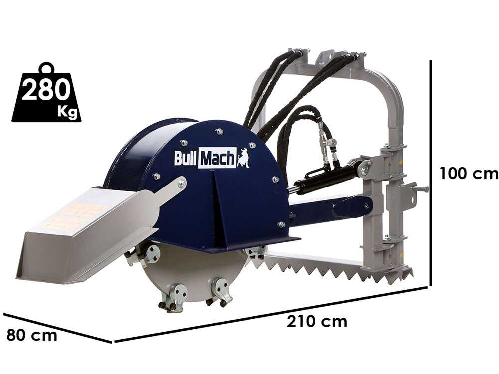 BullMach ARES 61 H - Baumstumpffräse mit Traktoranbau - hydraulische Verschiebung