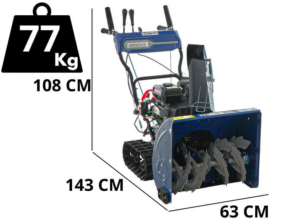 BullMach BM-61 LTE - Benzin-Schneefräse - Raupenantrieb - Loncin H200