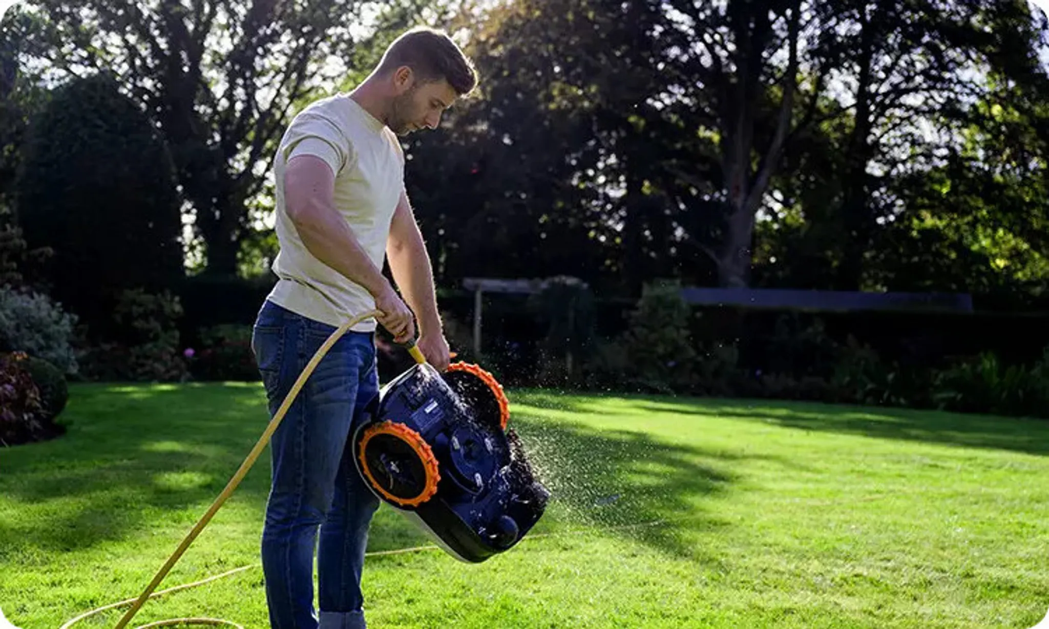 Segway SGW001 Rasenmäher Roboter-Rasenmäher Akku Schwarz, Grau, Orange – Bild 2