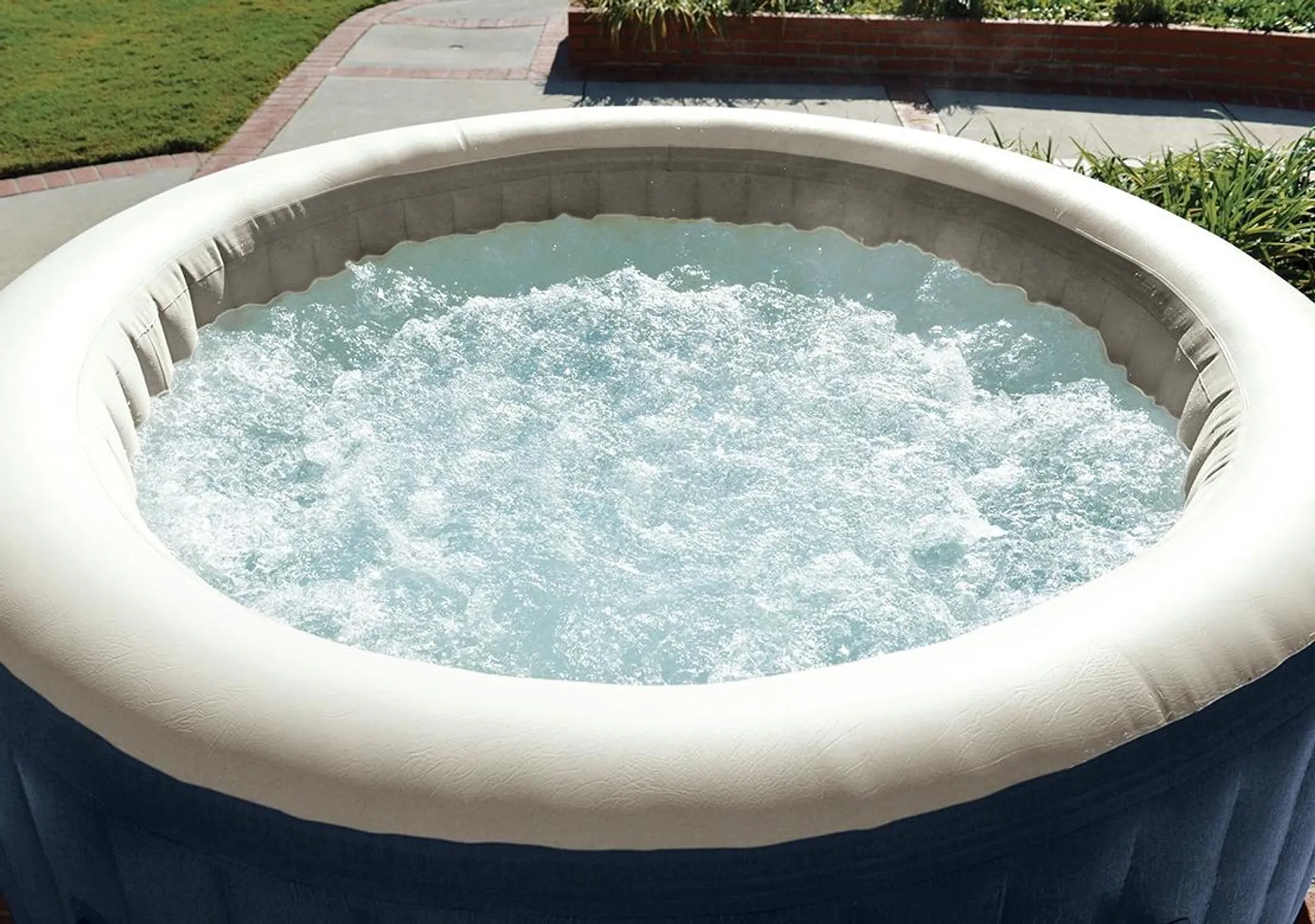 Aufblasbarer Whirlpool Intex Pure Spa - Ø180 x 66cm für 4 Personen - blau – Bild 10