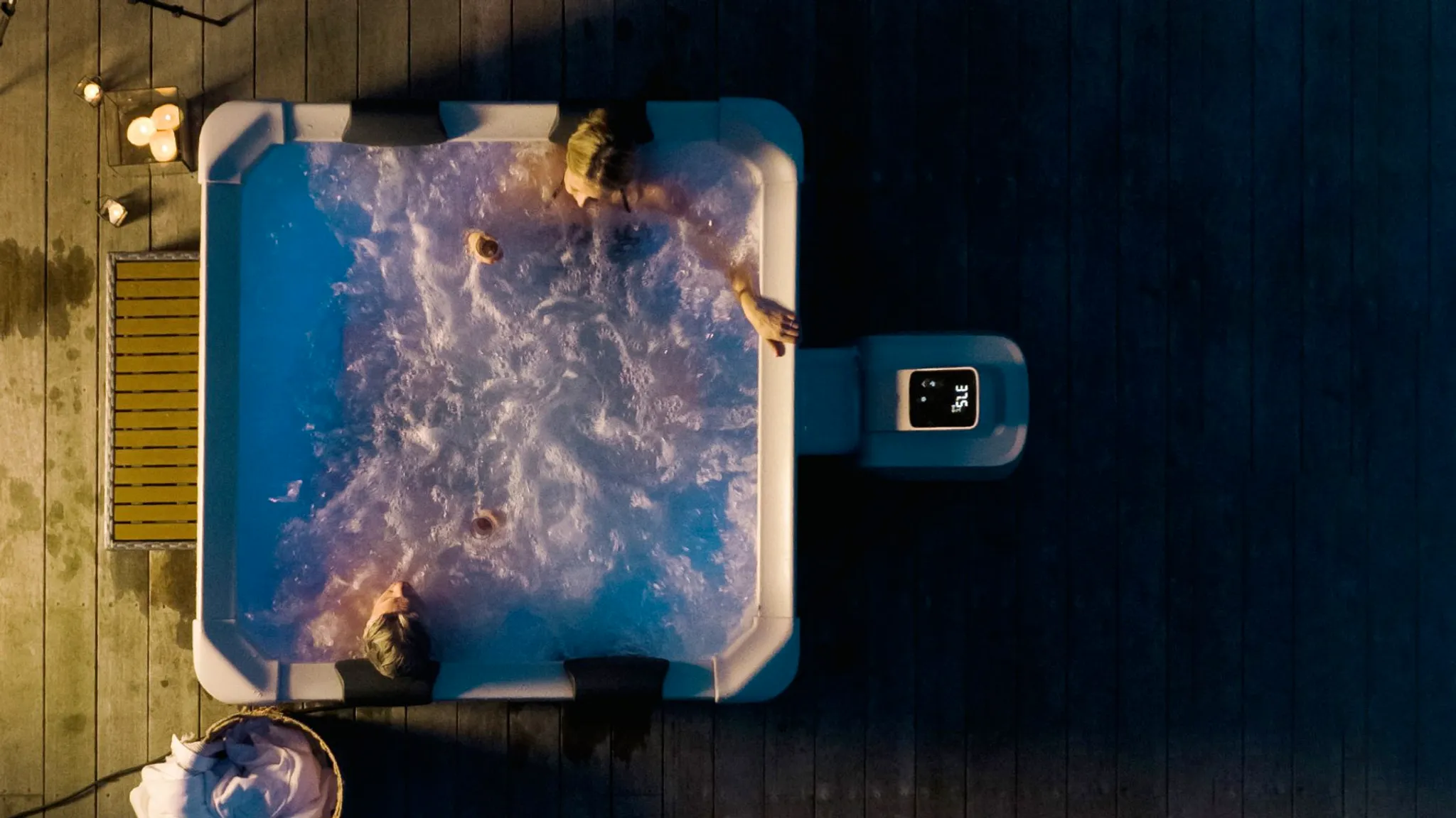 MSPA 6 Personen Whirlpool Outdoor Pool OSLO NEUSTES Modell inkl. MSPA App, LED,UVC - Hydromassage - ganzjährig nutzbar - inkl. Zubehör-160x160x65 – Bild 9