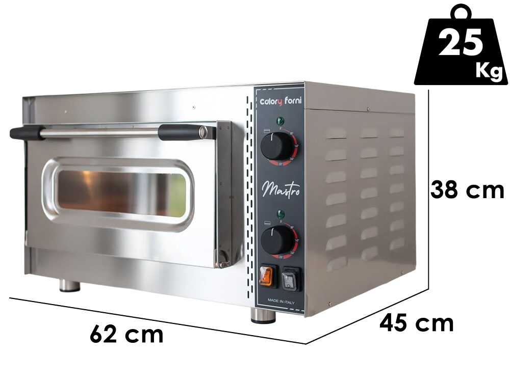 Calory Forni CF62M Mastro MEK - Elektrischer Pizzaofen - Hohe Backkammer