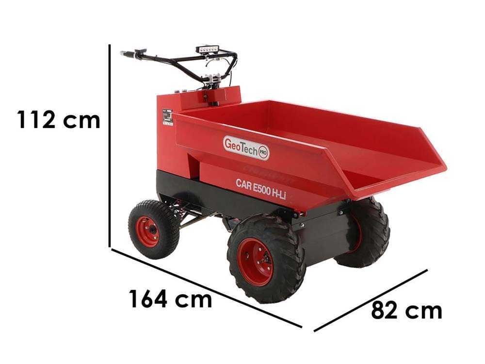 Car GeotechPro E500 H-Li - Akku Schubkarre Mini-Dumper - Mulde 500kg