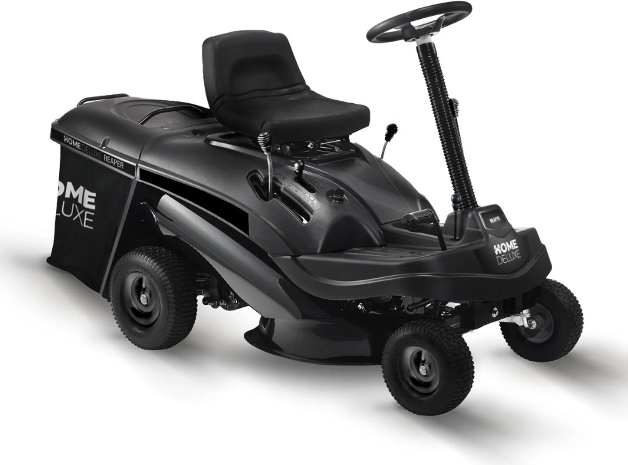 HOME DELUXE - Benzin Aufsitzrasenmäher - Reaper Schwarz - Motor Leistung 4,5 kW (6,5 PS) - 150 Liter Auffangkorb - 61 cm Schnittbreite und höhenverstellbar - Inkl. kompl. Zubehör – Bild 2