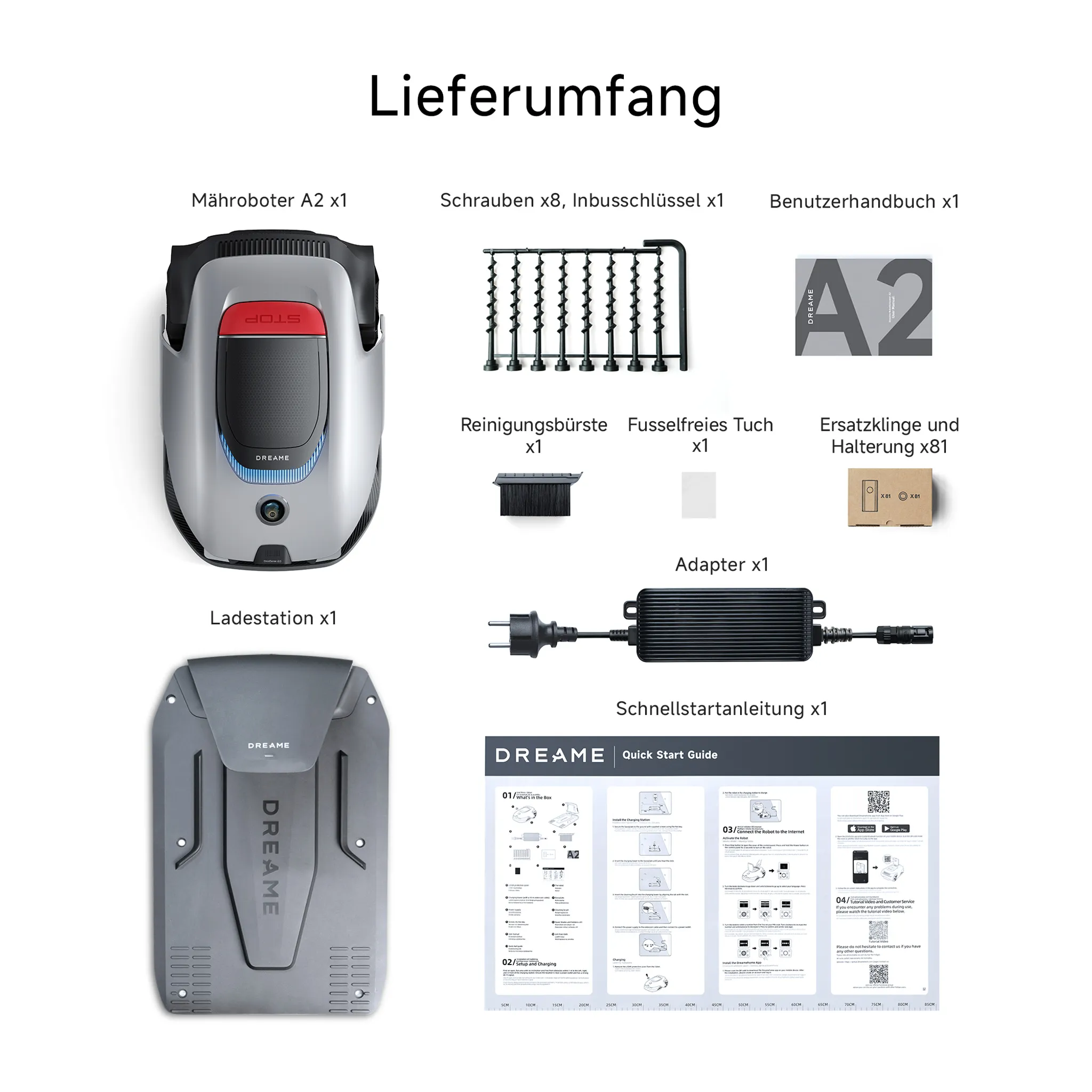 DREAME Mähroboter A2,Auto-Begrenzungseinrichtung,Dual-Fusion-Kartierung,OmniSense™ 2.0-Hindernisvermeidung,EdgeMaster™-Schneidsystem,Smart-App, Silber – Bild 8