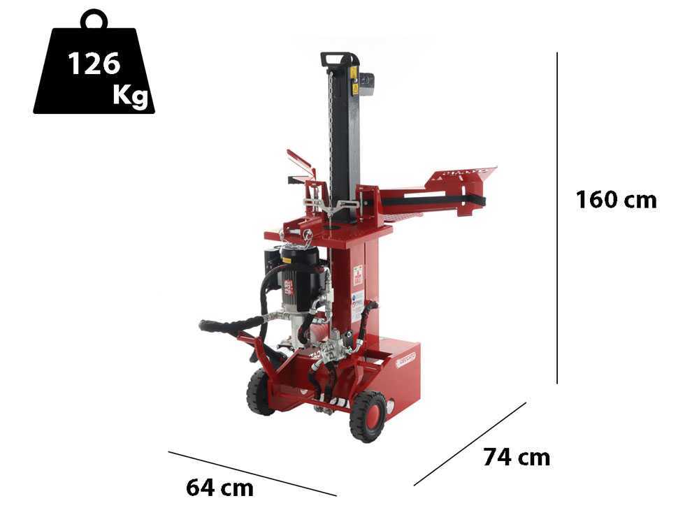 Ceccato BULL SPLET10 KOMBI - Senkrechter Hybrid-Holzspalter - Elektrisch/ für Traktor