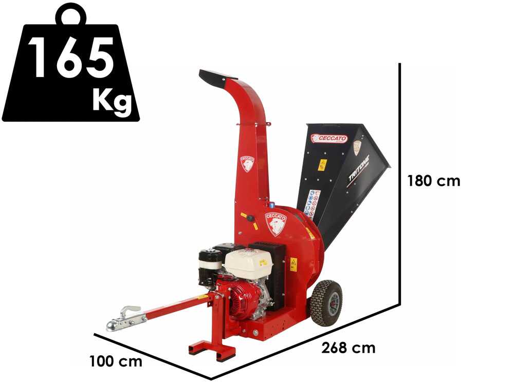 Ceccato Tritone BIG - Benzin-Häcksler mit Anhängerkupplung - Honda Motor GX 390