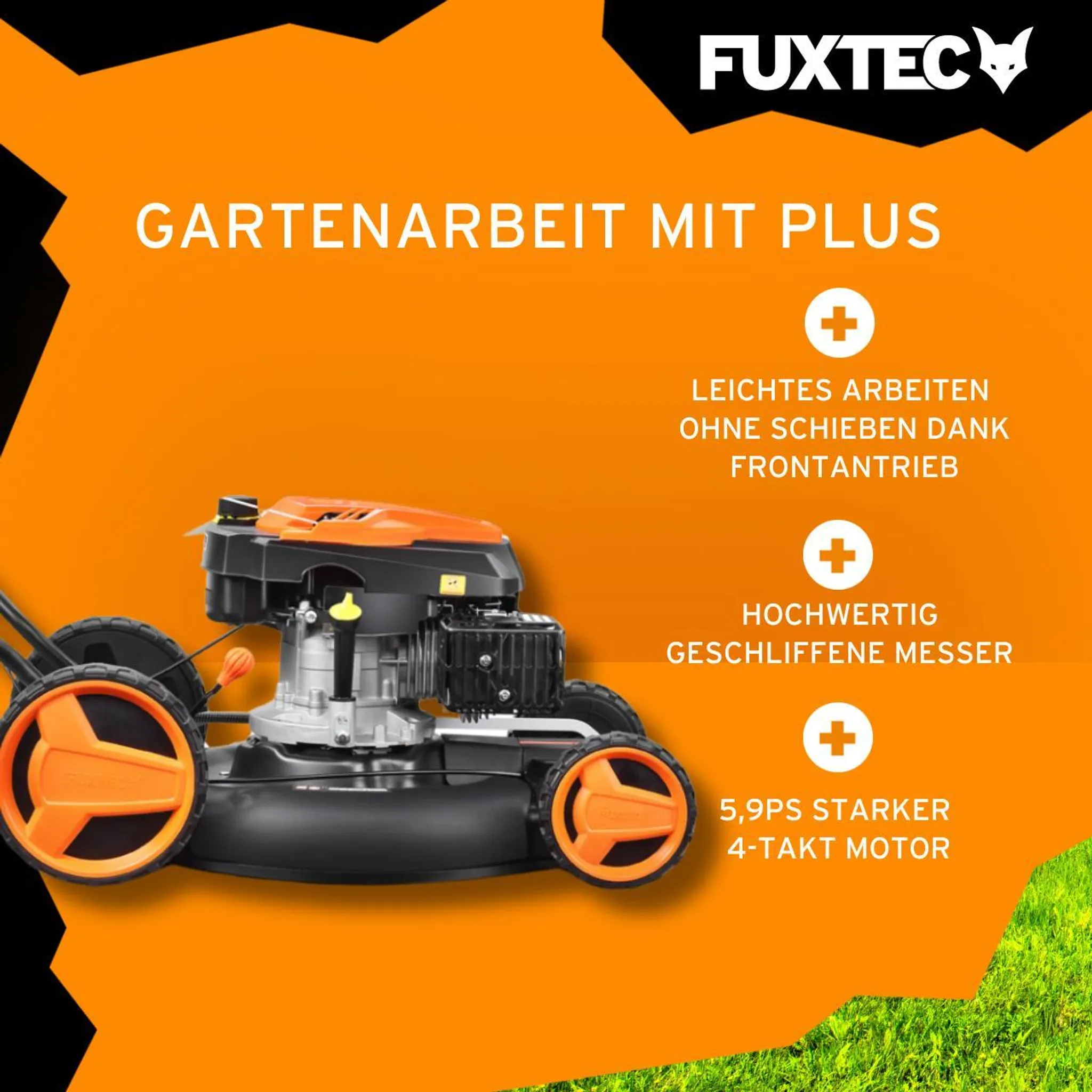FUXTEC Benzin-Mulchmäher RM51SA – 6 PS – Bild 4