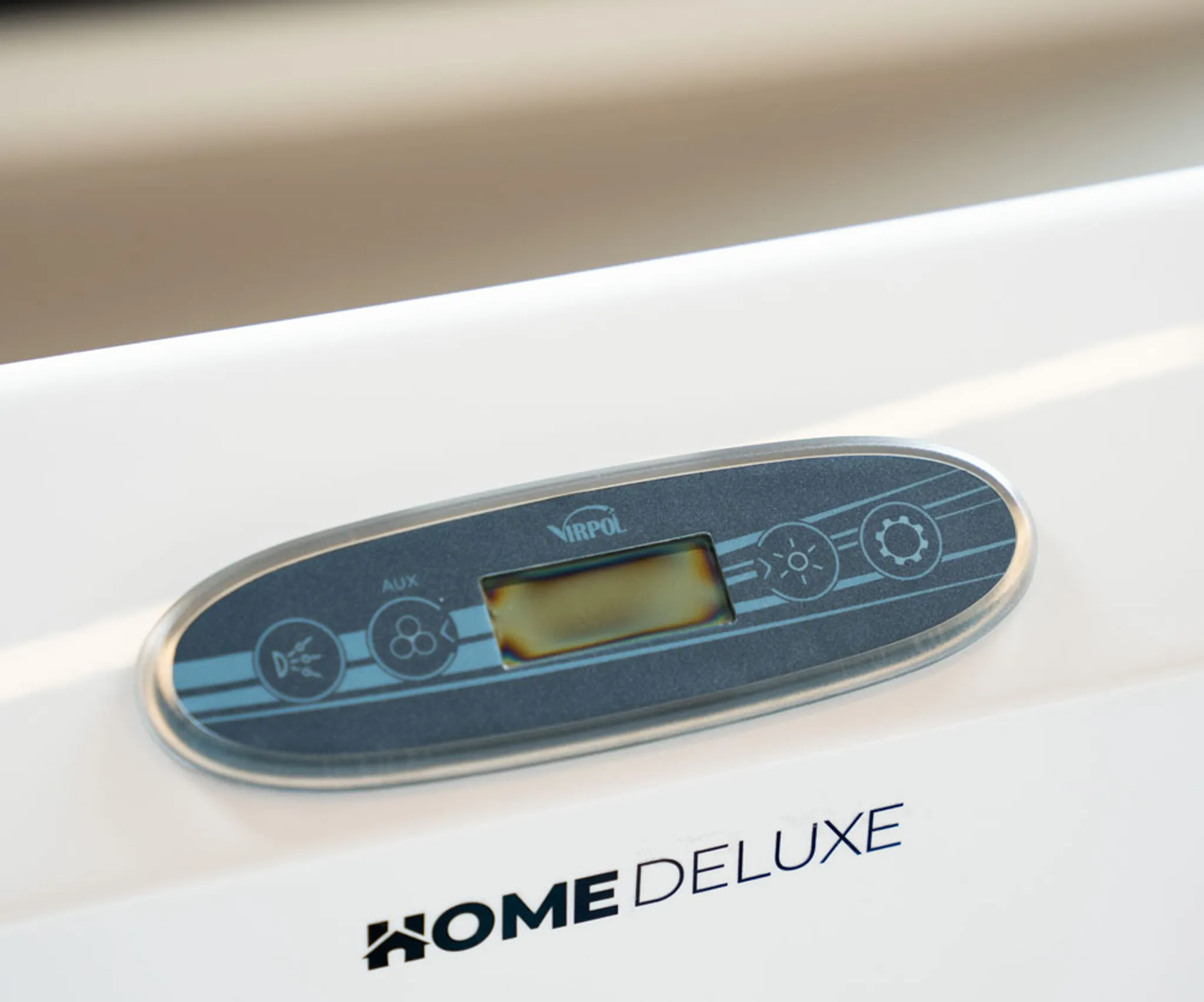 HOME DELUXE - Outdoor Whirlpool NIMBUS - mit Treppe und Thermoabdeckung - Maße: 190 x 140 x 70 cm- Inkl. Heizung, 18 Massagedüsen I Außen Whirlpool für 2 Personen – Bild 3