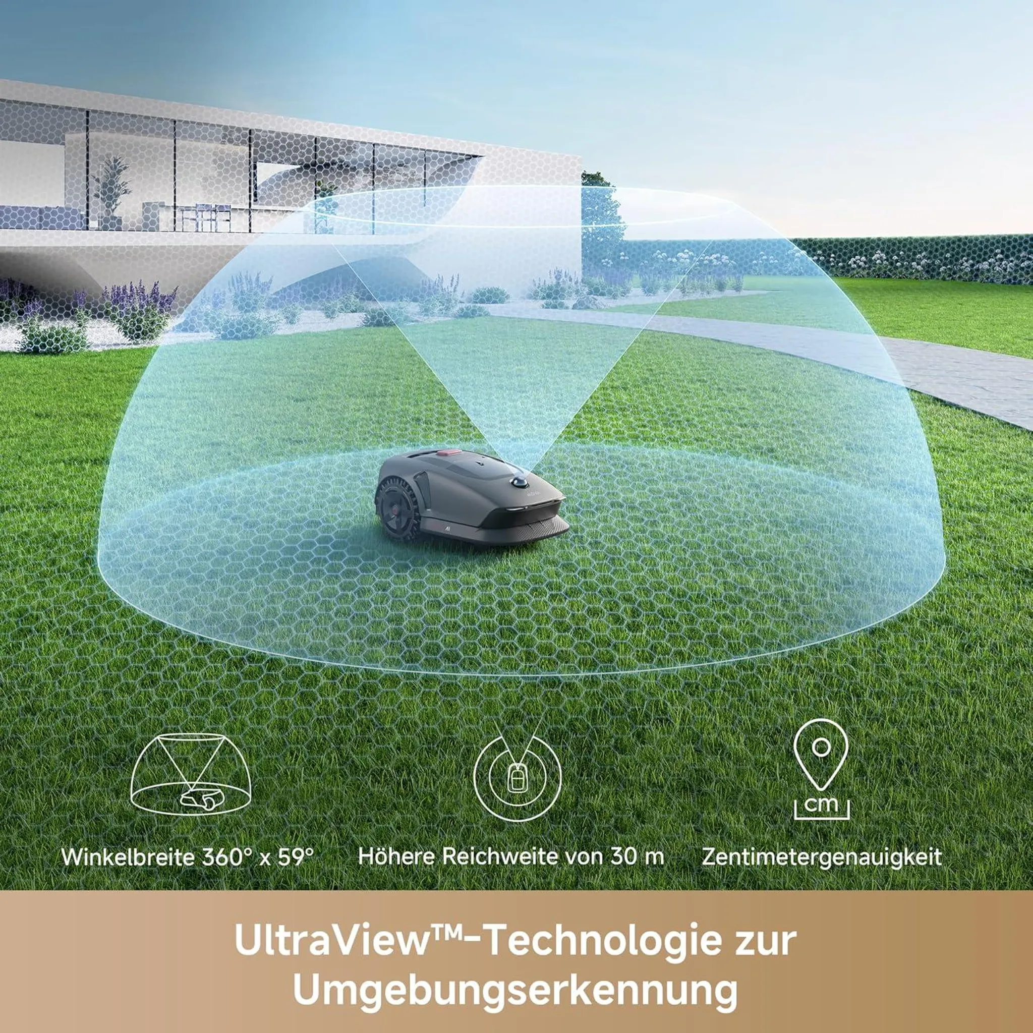 MOVA 1000+Rasenmäher-Garage Combo, UltraView Mähroboter kabellose Einrichtung, 1000㎡ genaue Kartierung,Smarte Hindernisvermeidung, App-Steuerung – Bild 6
