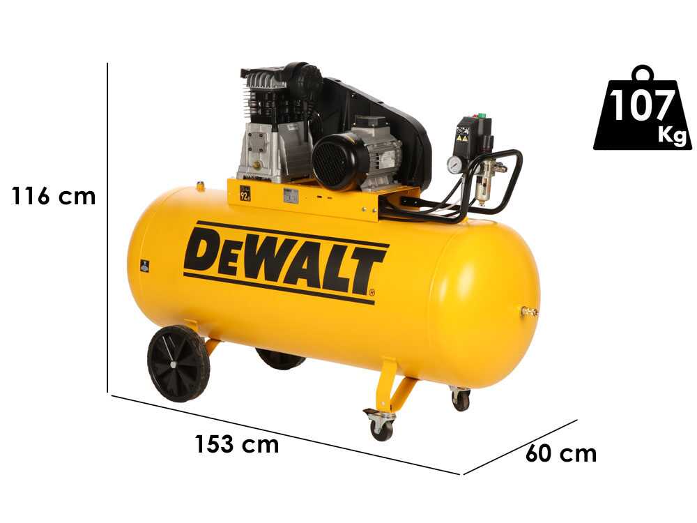 DeWalt DXCMB4T270HE – Elektrischer Dreiphasen-Riemenkompressor – 4-PS-Motor – 270 l