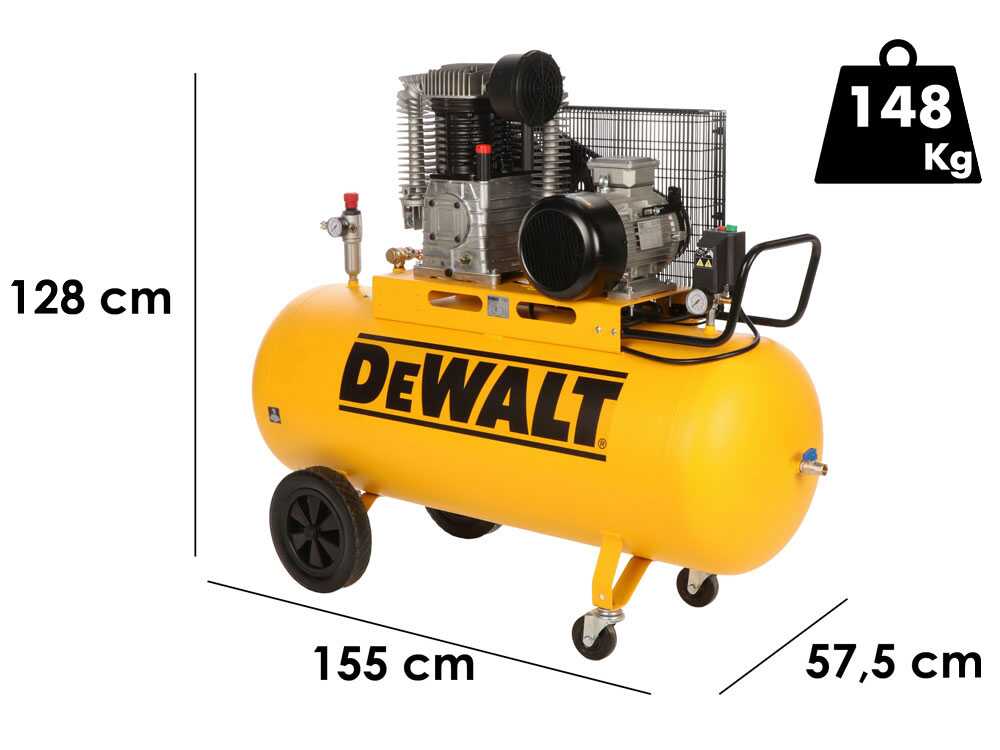 DeWalt DXCMB75T270HCE - Dreiphasiger elektrischer Luftkompressor mit Riemenantrieb - Motor 7,5 PS – 270 l