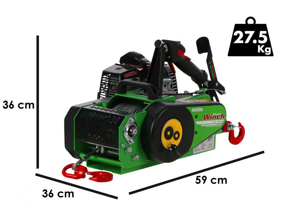 Docma VF150 Automatic - Forstseilwinde - Motor Solo HP50E-A - Seil Ø 6mm 60m