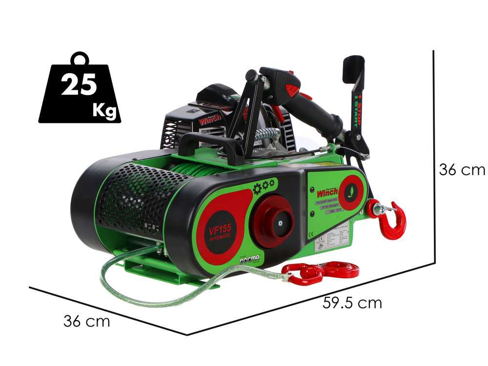 Docma VF155 Automatic Ultralight - Forstseilwinde - Motor Solo HP50E-A - Seil aus Dyneema Ø 5mm  80m