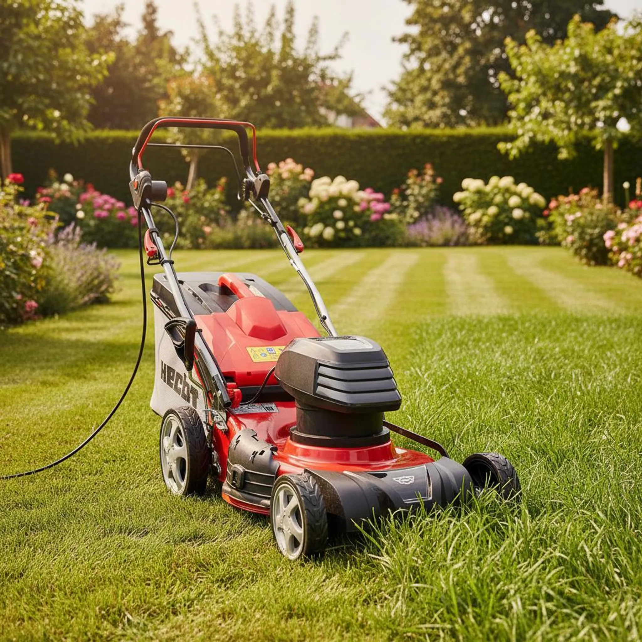 HECHT Rasenmäher Elektro mit Antrieb 1802 S | 46 cm Schnittbreite | 1800 W | 5in1 | Mulcher | 50 L Fangkorb | 3,3 km/h – Bild 2