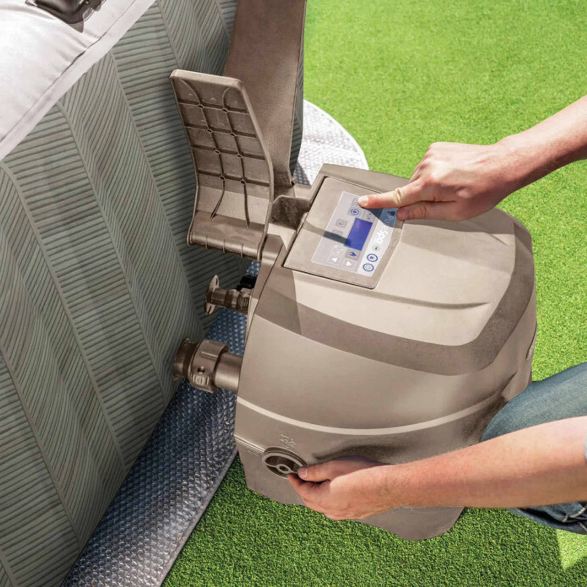 INTEX 28472NP - Whirlpool - Chevron Deluxe Square Bubble (196x196cm) für 6 Personen – Bild 9