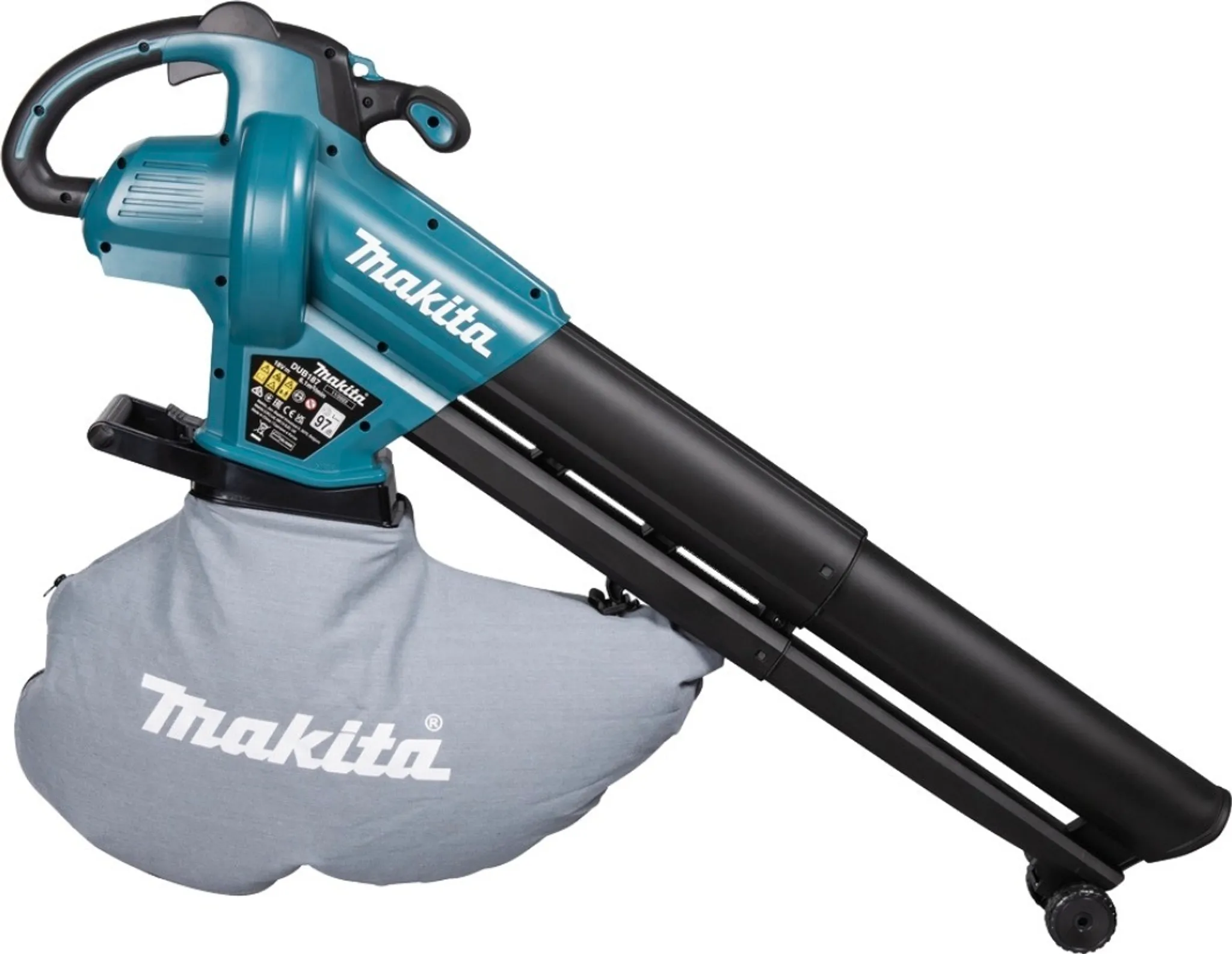 Makita DUB 187 RG2 Akku Laubbläser und Laubsauger 18 V Brushless + 2x Akku 6,0 Ah + Ladegerät – Bild 5