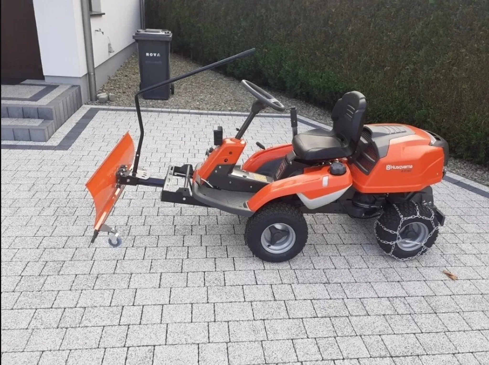 Schneeschild für Rasentraktor 120 x 40 cm Husqvarna Rider 214TC R214C R216 – Bild 2