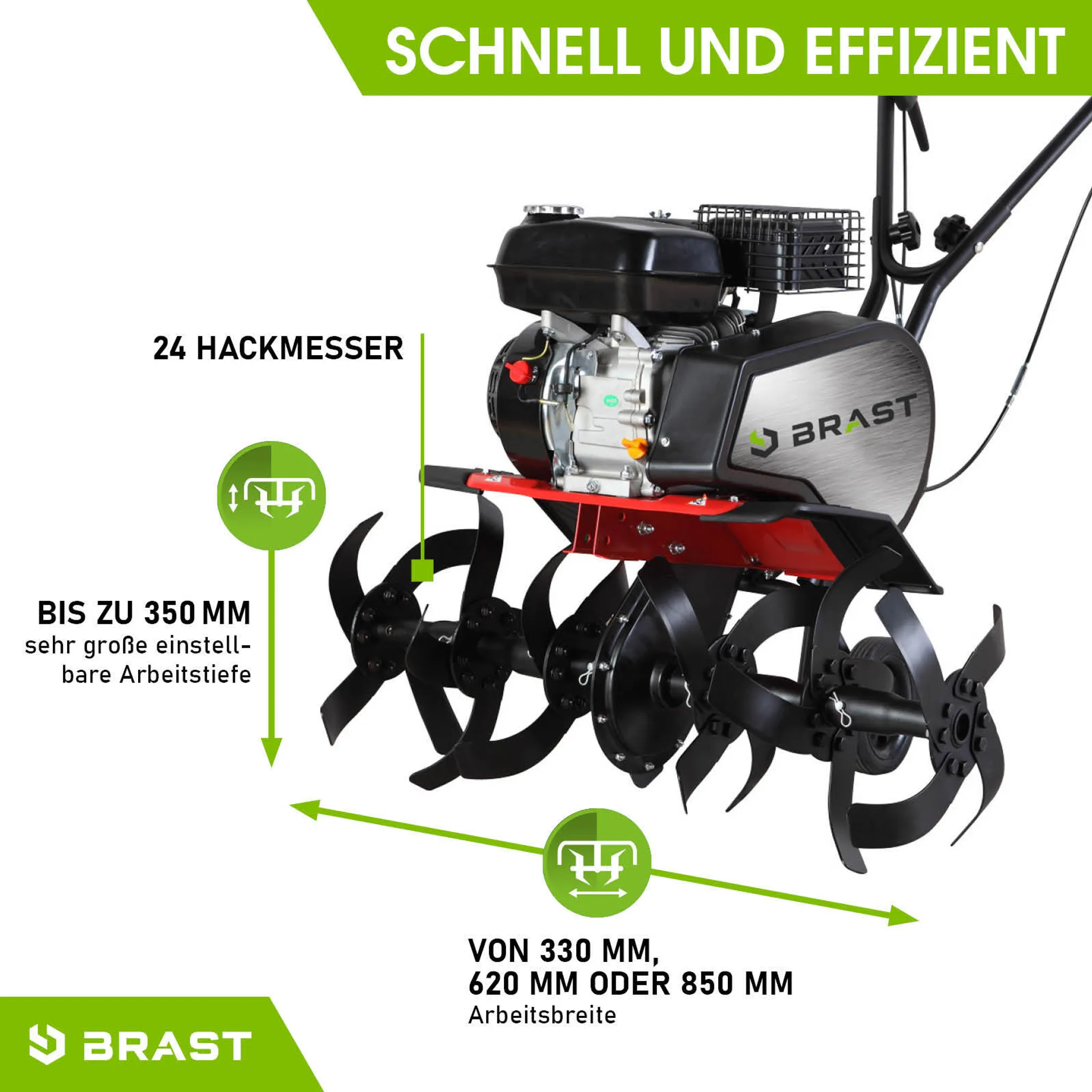 BRAST Benzin Gartenfräse 6000 – Bild 5
