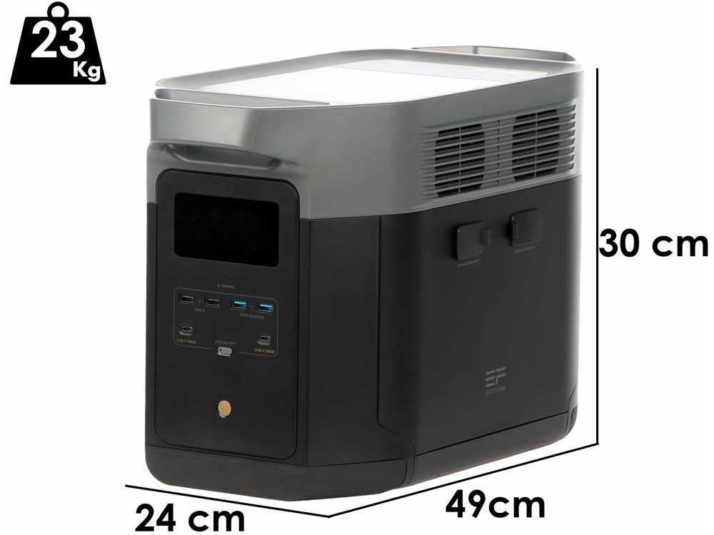 EcoFlow Delta 2 Max - Tragbare Powerstation - 2400W - 2048Wh/51.2V