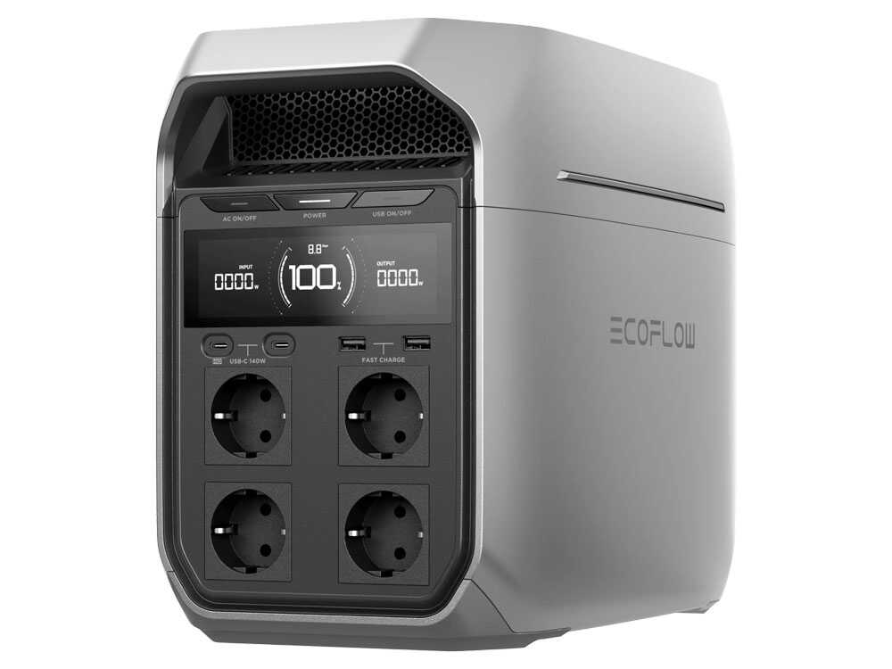EcoFlow Delta 3 Plus – Tragbare Powerstation mit Akku – 1800 W – 1024 Wh / 51.2V