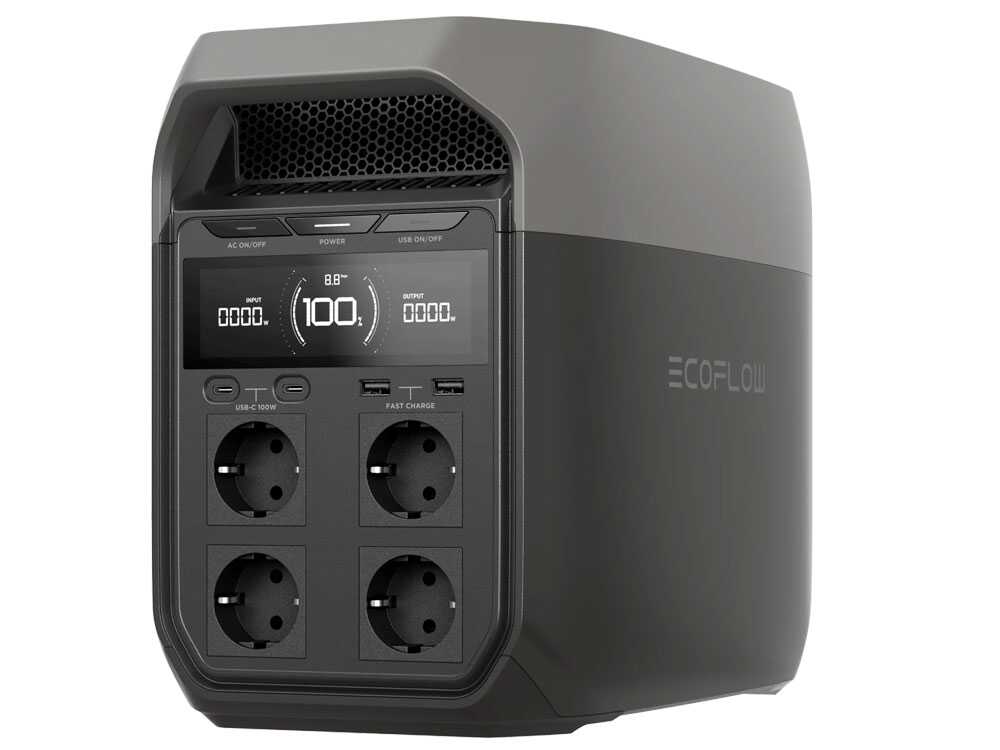 EcoFlow Delta 3 – tragbare PowerStation / Akku – 1.800 W – 1.024 Wh / 51.2V