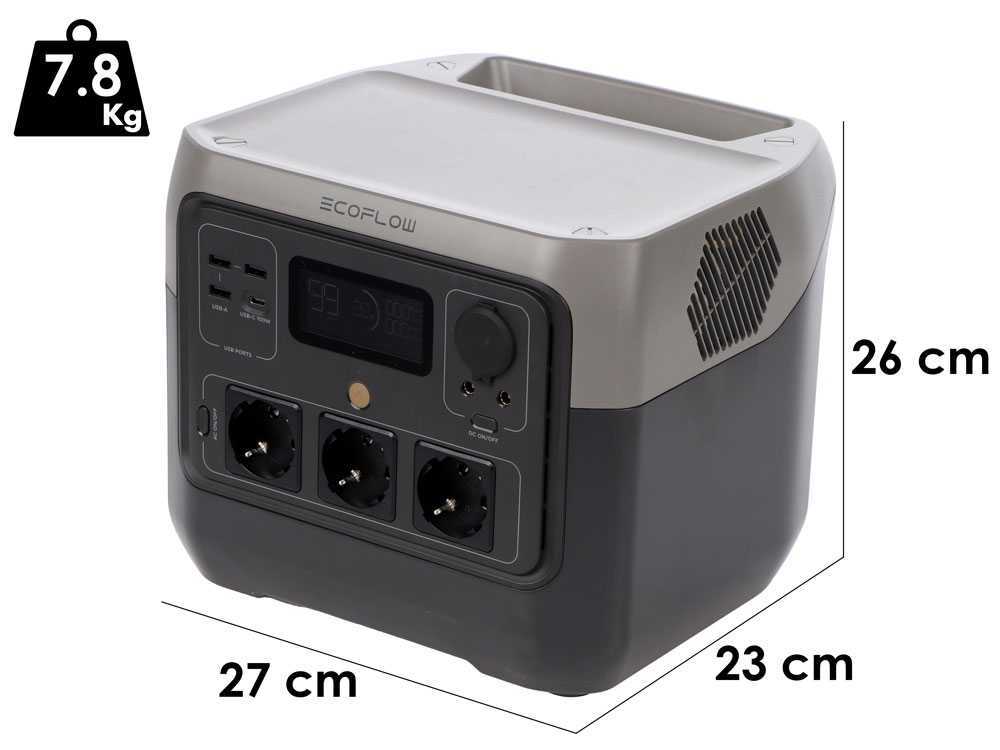 EcoFlow River 2 Pro - Tragbare Powerstation - 800W - 768 Wh/19.2V