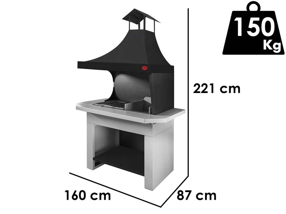 Edilmark Falò - Grillkamin für Holz und Holzkohle