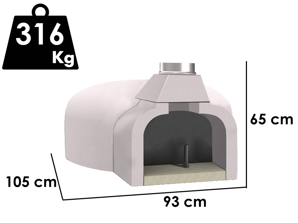 Edilmark FR 95 - Einbau-Holzbackofen mit Backfläche 76x81 cm