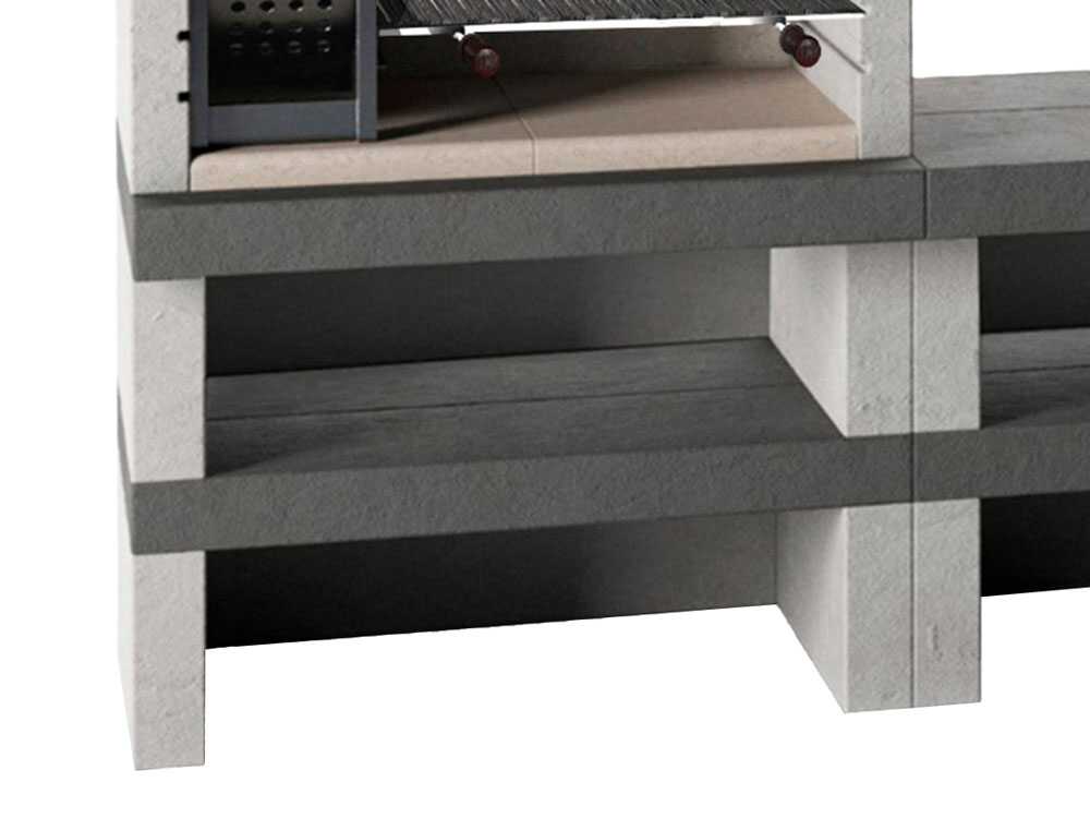 Edilmark KUBO.1 - Grillkamin für Holz und Holzkohle - Feuerstelle links – Bild 3