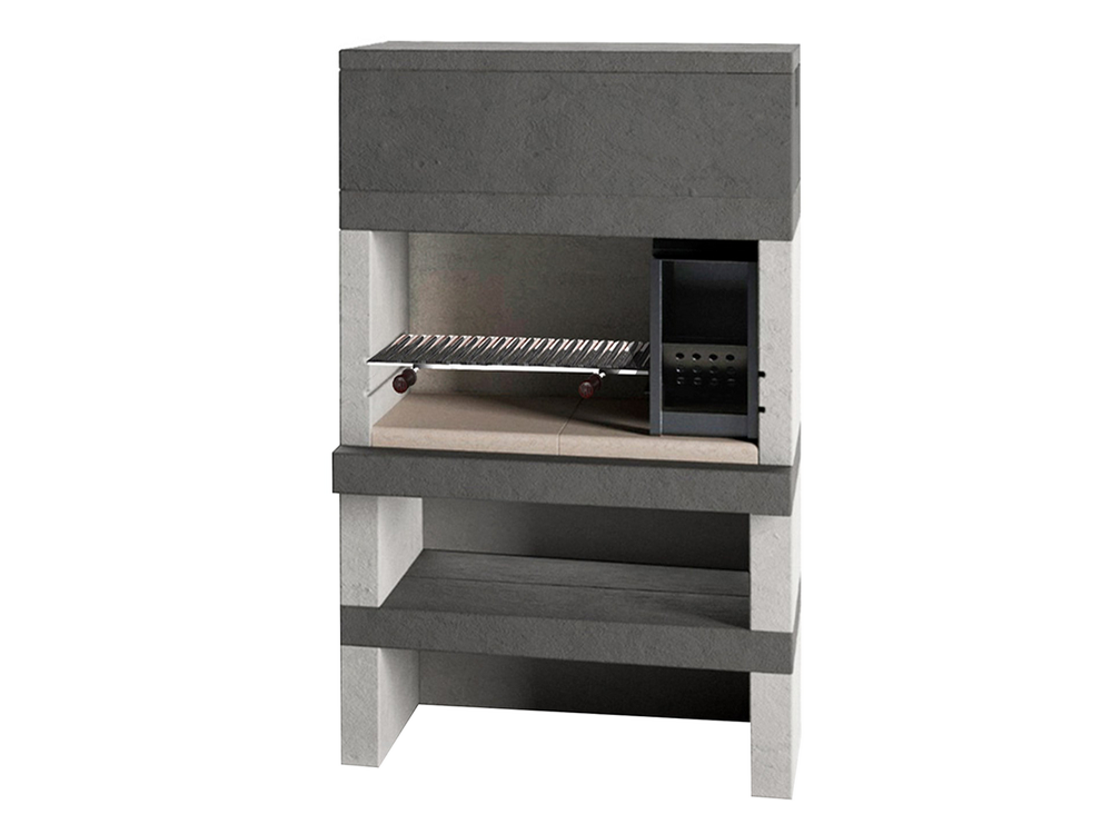 Edilmark KUBO - Grillkamin für Holz und Holzbackofen - Feuerstelle rechts – Bild 4