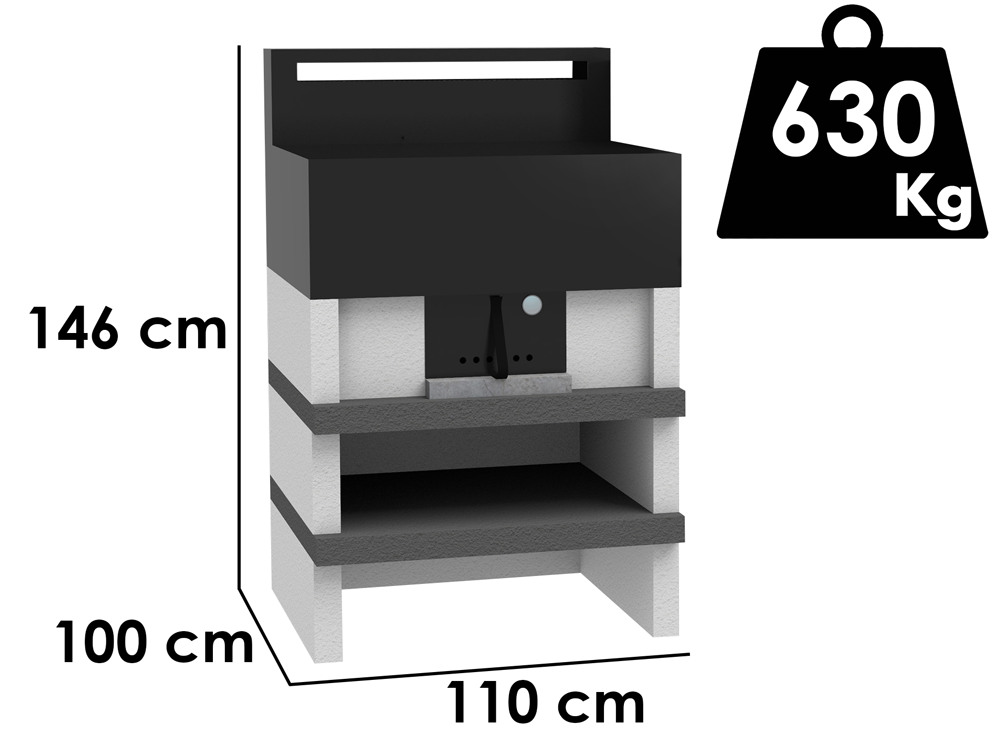 Edilmark Rock - Holzbefeuerter Steinofen für den Außenbereich