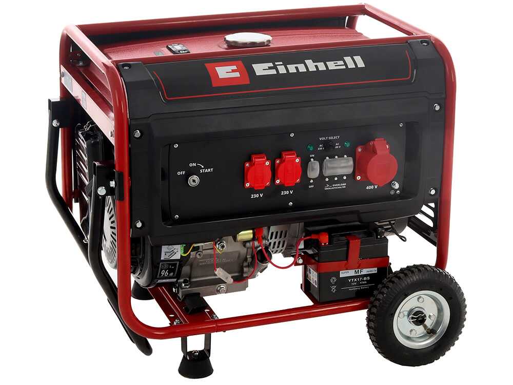 Einhell TC-PG 55/E5 - Benzin-Stromerzeuger mit Rädern und AVR-Regelung 5.5 kW - Dauerleistung 3.6 kW - 400V – Bild 3