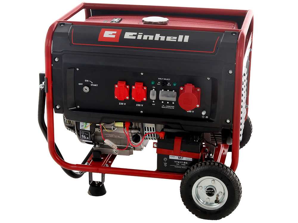 Einhell TC-PG 55/E5 - Benzin-Stromerzeuger mit Rädern und AVR-Regelung 5.5 kW - Dauerleistung 3.6 kW - 400V – Bild 4