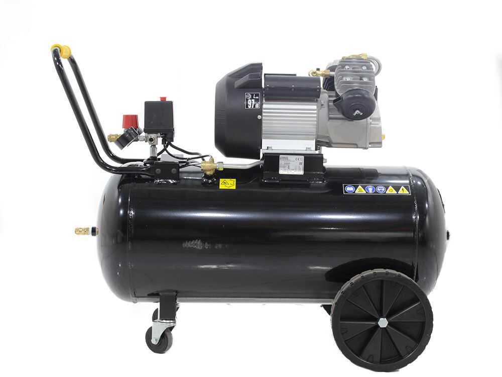 Elektrischer Kompressor mit Wagen Stanley DV2 400/10/100, Motor 3 PS - 100 Lt – Bild 4