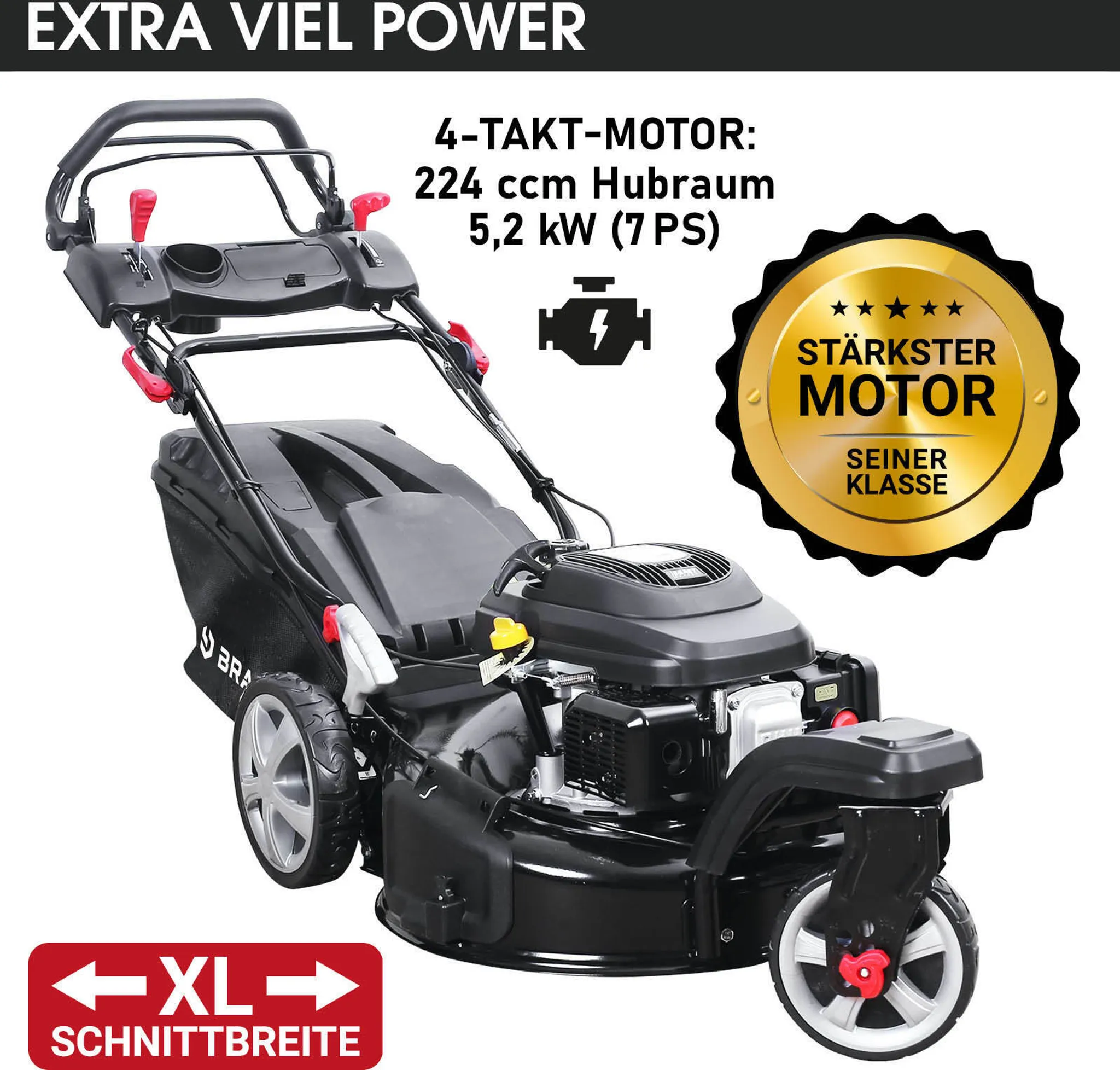BRAST Benzin Rasenmäher 21224 Trike – Bild 3