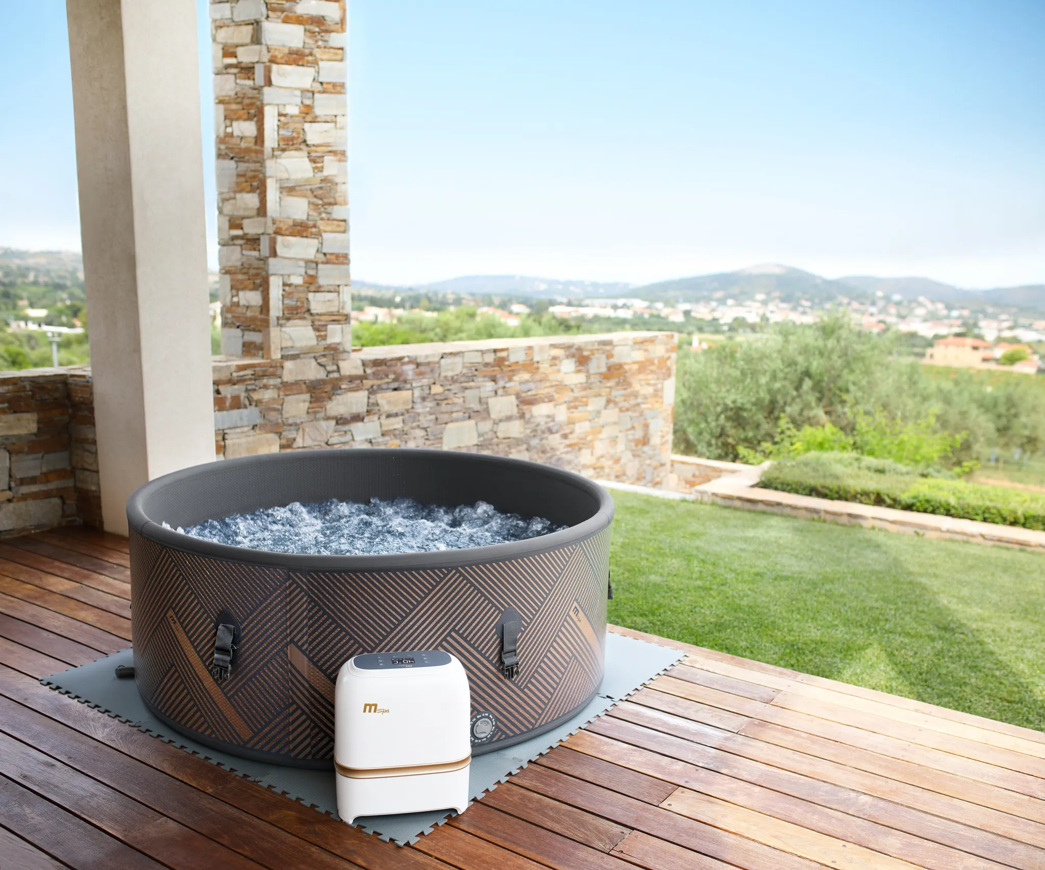 MSpa Whirlpool MONO ECO 2026 F-MO062WE - NEUSTES Modell VERBESSERT - aufblasbar - Outdoor Pool XXL 6 Personen - App-Steuerung - OZON & UVC ganzjährig – Bild 3