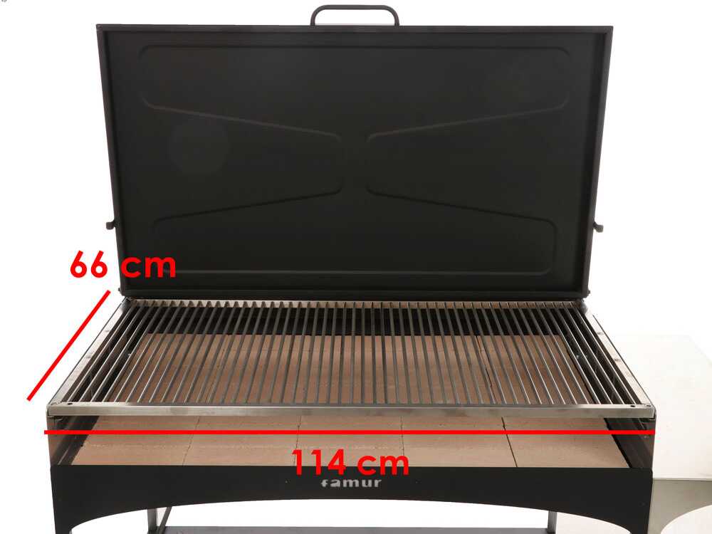 Famur BK 12 Elite - Holzkohle- und Holzkohlebrikett- Grill 2 in 1 - Gitter mit 8 mm-Drehgrillstäbe – Bild 3