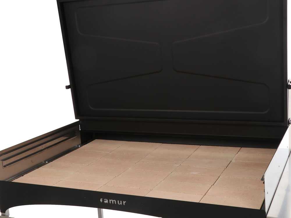Famur BK 12 Elite - Holzkohle- und Holzkohlebrikett- Grill 2 in 1 - Gitter mit 8 mm-Drehgrillstäbe – Bild 4