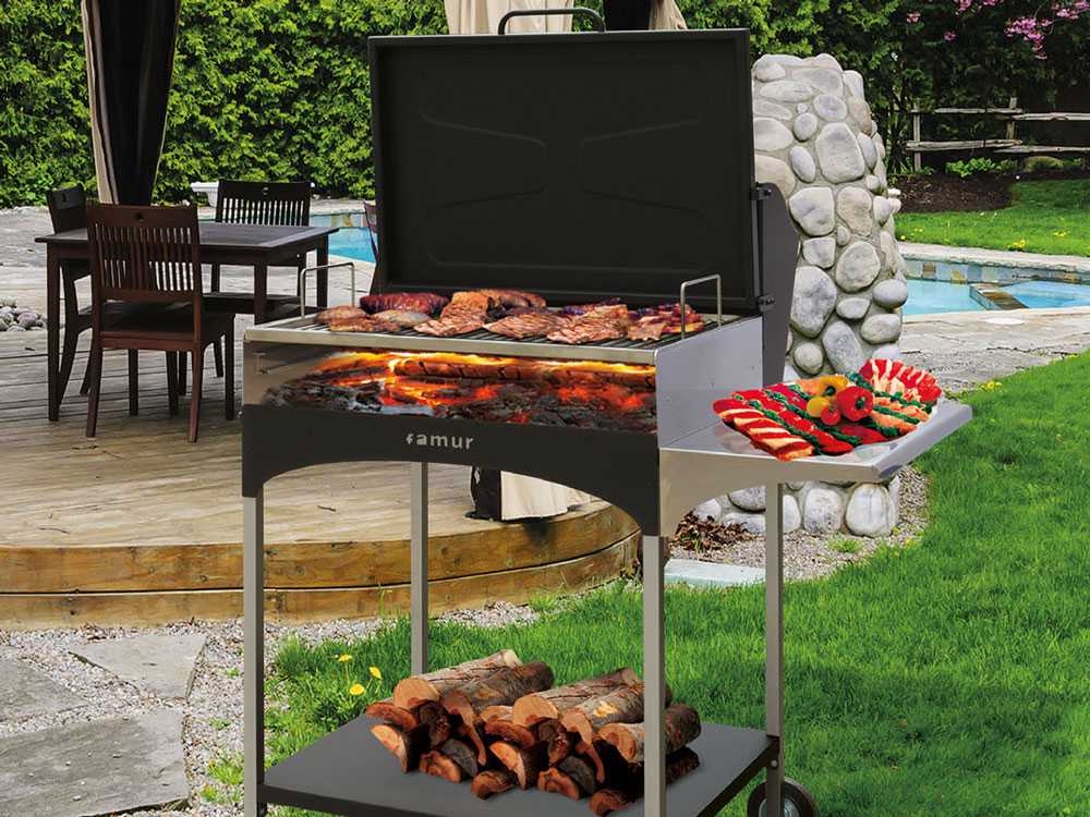 Famur BK 8 ELITE - Grill 2 in 1 zum Grillen mit Holz oder Kohle – Bild 4