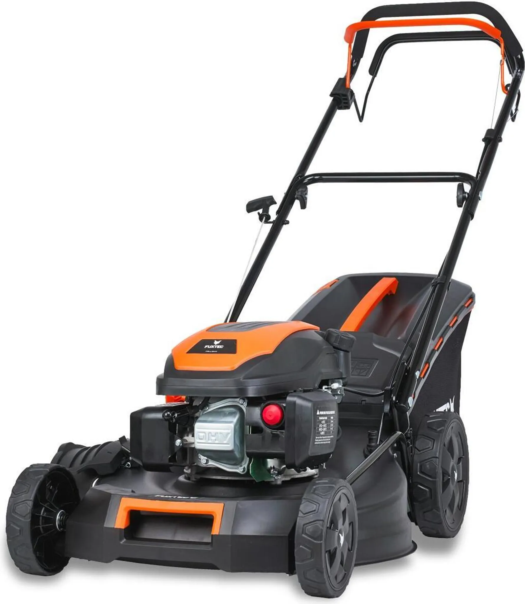 FUXTEC Benzin Rasenmäher FX-RM5170 - 170ccm | 51cm | 28Kg | 4-Takt | Selbstantrieb | Mulchfunktion | Seitenauswurf | 60L Fangkorb | bis 1000m²