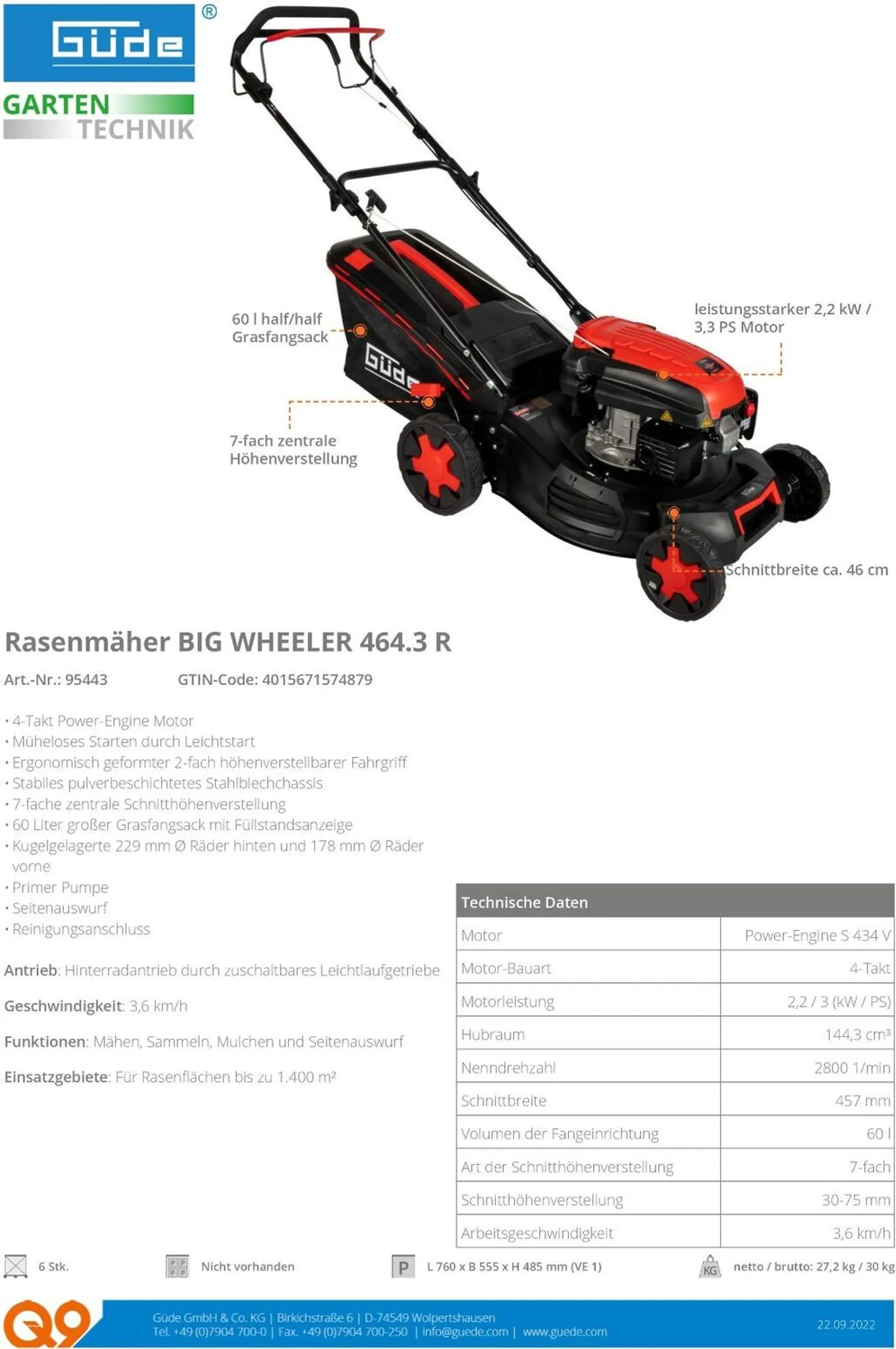 Rasenmäher BIG WHEELER 464.3 R – Bild 10